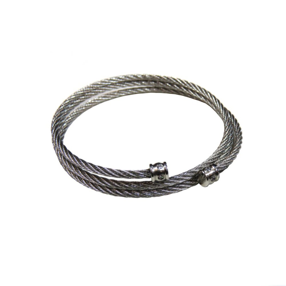 Inox Women's Stainless Steel Twisted Bracelet